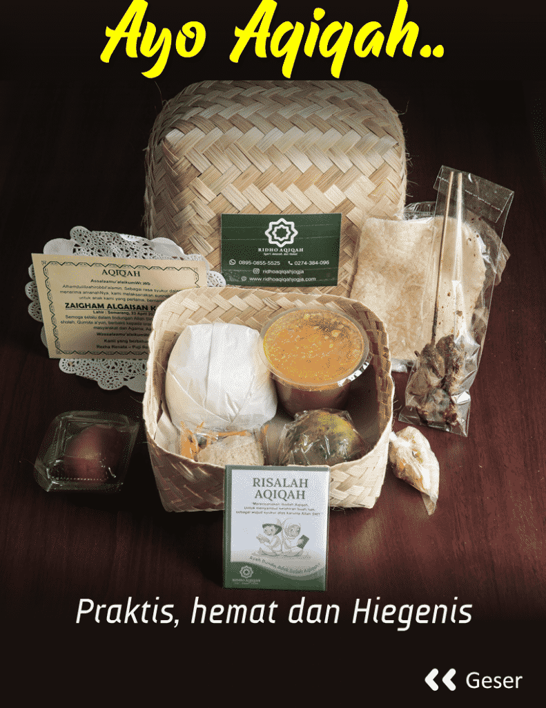 hidangan aqiqah nasi sate kambing dan gulai aqiqah jogja