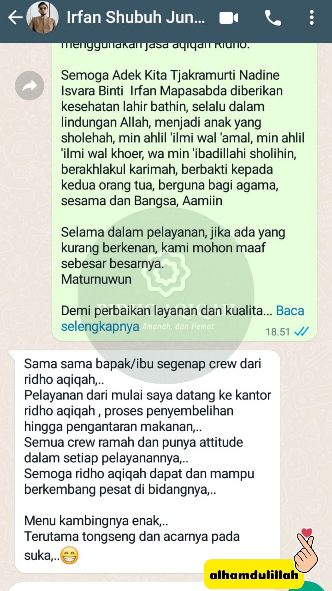 testimoni ridho aqiqah jogja 3