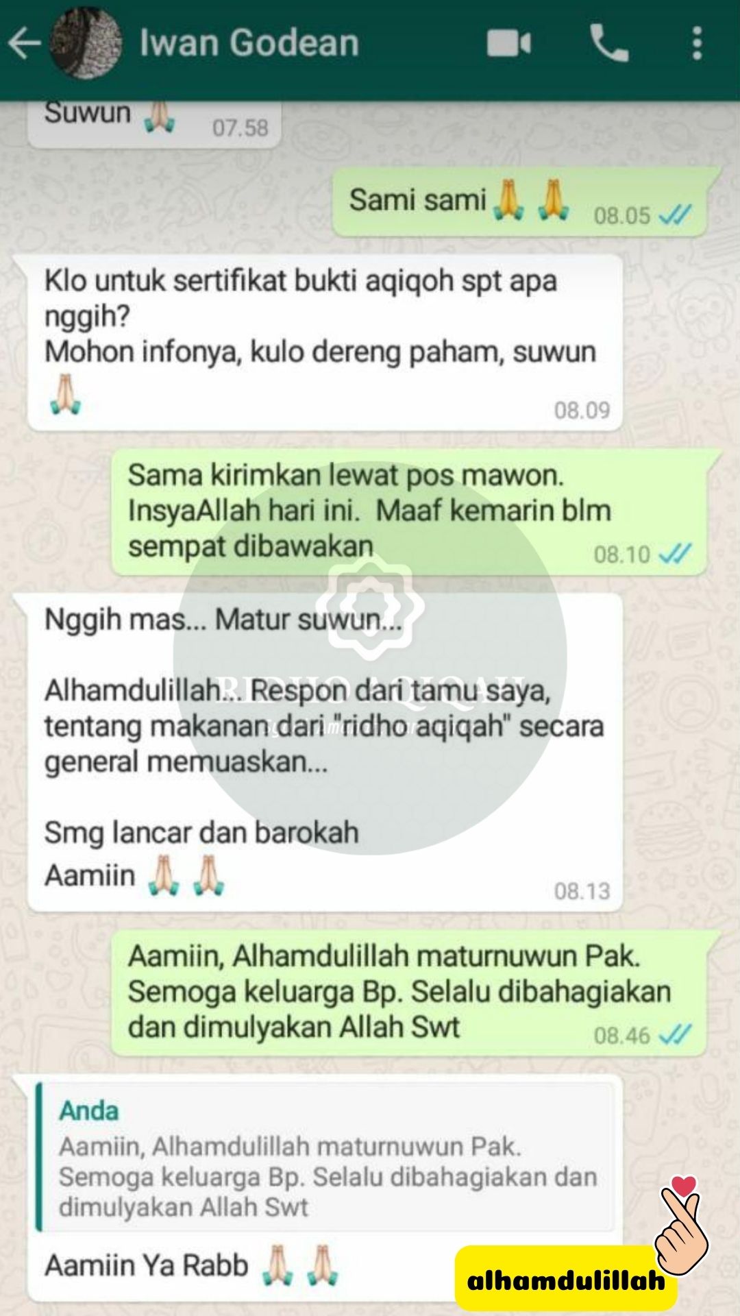 testimoni ridho aqiqah jogja 9